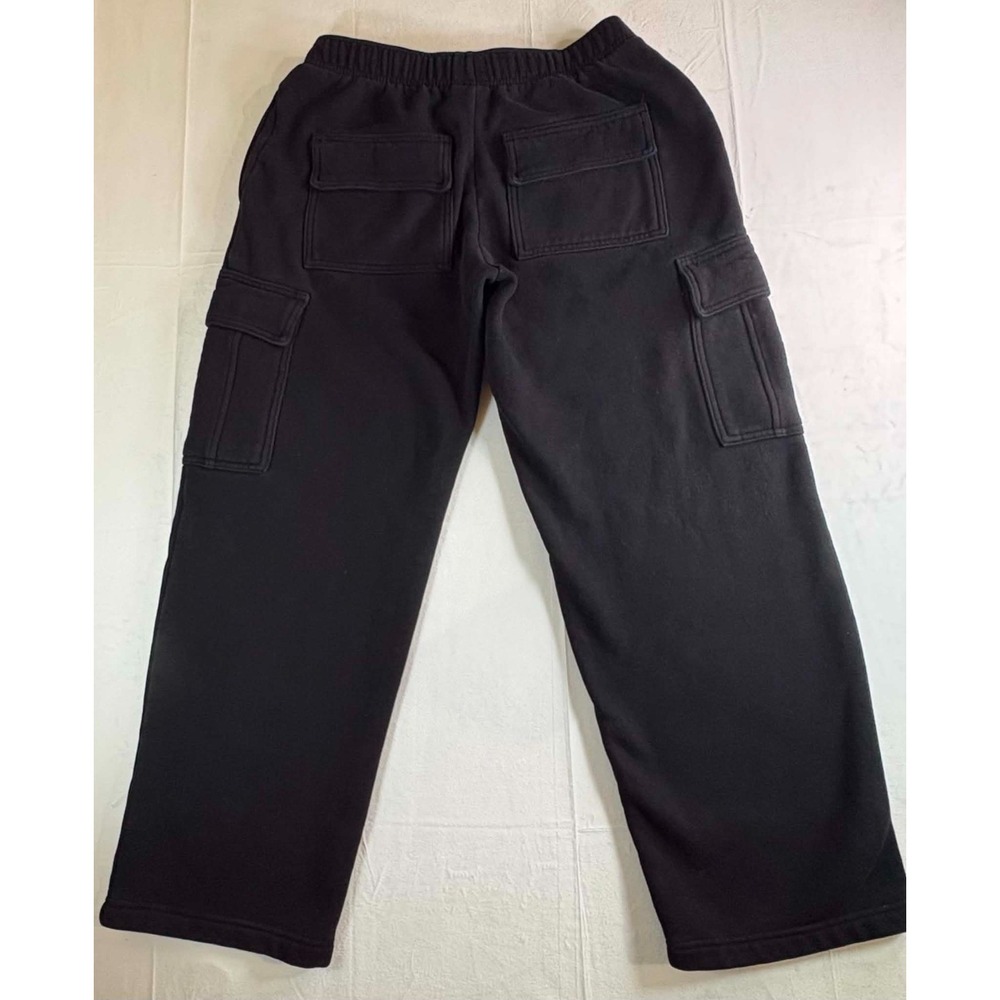 Aritzia TNA Sweatfleece Cozy Fleece Mega Cargo Sweatpants Small Black Joggers - Picture 2 of 7